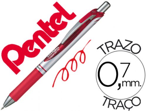 Roller pentel bl77 0,7 mm energel rectractil vermelho , Pentel , 45074 , 4902506071248